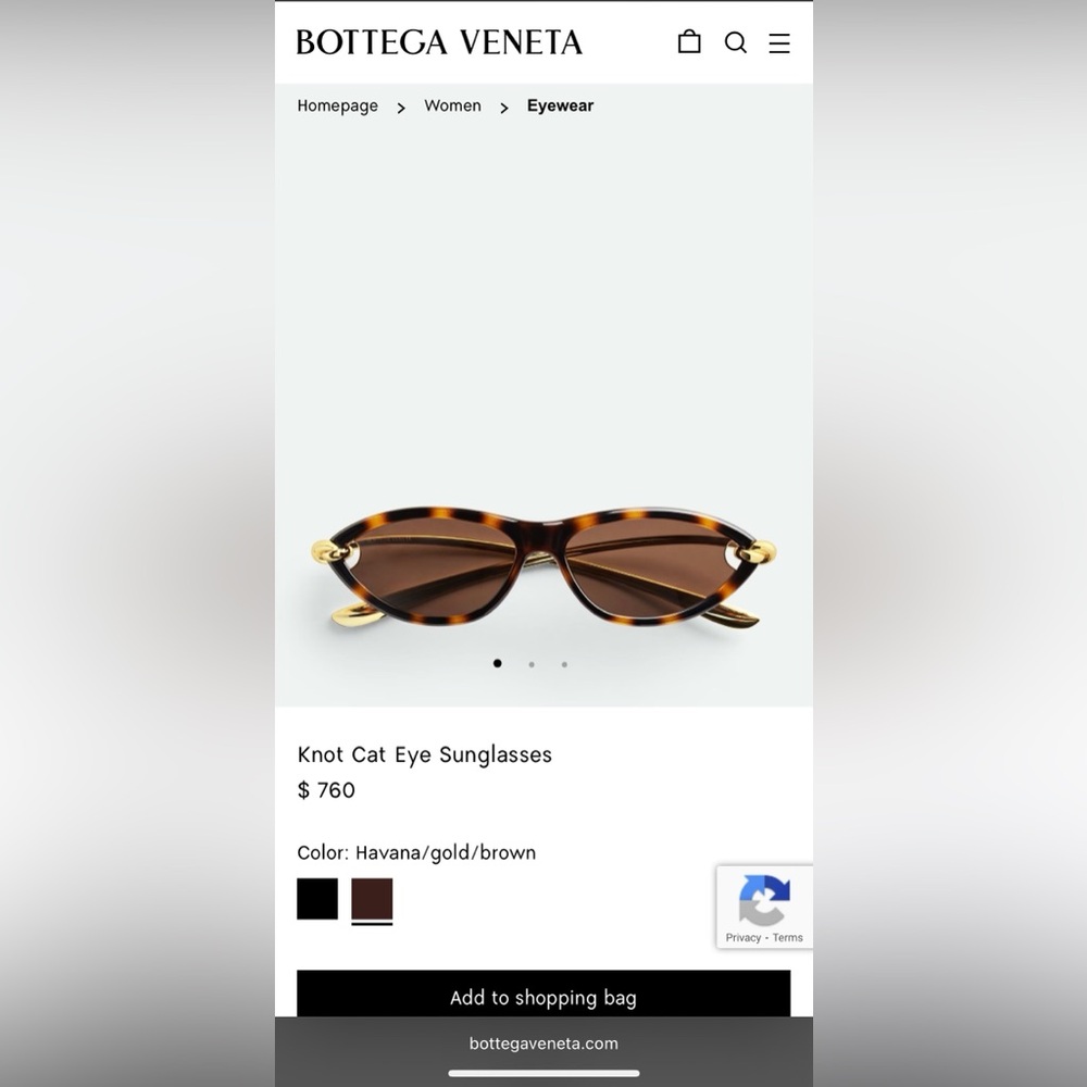 Bottega Veneta Knot Cat Eye Sunglasses - Picture 12 of 13
